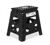 Tabouret Pliant Noir 45cm, Marchepied Pied Pliable BM TOOLS BMT-MP45-NOIR - 150kg Capacité, Léger et Compact pour Adulte/Enfant