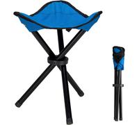 Tabouret Pliant Portable En Toile (Bleu) Pour La Randonnée, Le Camping, La Pêche, Les Pique-Niques, La Plage, Le Barbecue, Les Voyages, Les Promenades, Le Jardin Bleu