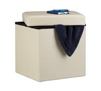 Tabouret pliant Pouf pliable ottoman carré 40 L 300 kg Tabouret de rangement