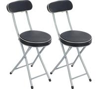 Tabouret pliant, rembourré, portable, léger, 2pcs