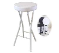 Tabouret Pliant -Siège Rembourré Confortable -Comptoir de Cuisine - Tabouret de Bar pour Petit déjeuner - Tabouret Pliable pour Pique-Nique, fête de Jardin -Hauteur du Siège du Sol au siège : 63 cm (