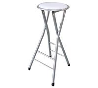 Tabouret Pliant, Tabouret de Bar Haut Pliable Rond et Rembourré, 60cm/70cm Tabouret de Bar de Cuisine Portable, Chaise Pliante à Hauteur de Comptoir pour l'Intérieur et l'Extérieur Camping (Color : W