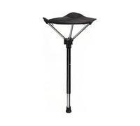 Tabouret pliant - Tabouret - tabouret télescopique - Walkstool - tabouret de pêche léger - léger - camping - Un pied - noir -