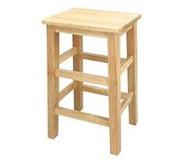 Tabouret Polyvalent en Bois Naturel Base Antiderapante Structure Preassemblee Format Compact Mobilier Interieur pour Changement de Chaussures Cuisine Salon Chambre(35x25x60cm)