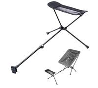Tabouret portable, équipement d'extérieur pliable, repose-jambes de 12 pouces avec fixation de chaise de camping, repose-pieds à cadre en acier avec coussinets, accessoire de jardin pour pelouse, pati