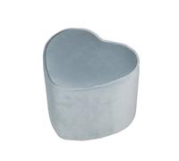 Tabouret pouf cœur en velours et bois lil sofa bleu clair TU