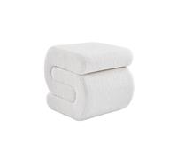 Alice's Garden sweeek - Tabouret/Pouf Design revêtement Bouclette crème 1 Place L 43 x P 47 x H 44cm - Sasha