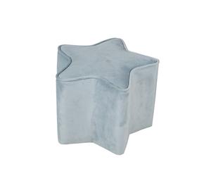 Tabouret Pouf Étoile En Velours Et Bois Lil Sofa Bleu Clair TU