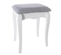 Tabouret pour Coiffeuse Aurell - 35 x 28 x 45 cm - MDF - Blanc