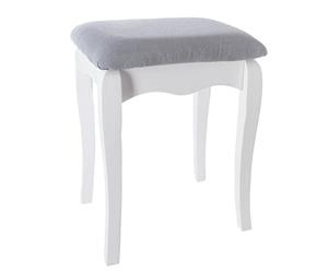 Tabouret pour Coiffeuse Aurell - 35 x 28 x 45 cm - MDF - Blanc