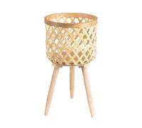 Tabouret pour en bmbu - Installation support pour jardinière en babou supports pour faites à la main pour l'intérieur avec panier, pour succulentes pots de fleurs