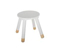 Tabouret enfant en bois douceur Blanc - Atmosphera For Kids