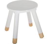 Tabouret enfant en bois douceur Blanc - Atmosphera For Kids