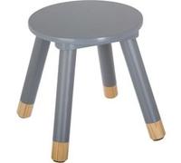 Atmosphera Tabouret - Douceur - 26 x 26 x 26 cm Assise 24cm - Gris