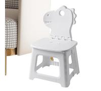 Tabouret pour enfants - Chaise pliante portable à dinosaure lapin avec support pour le dos | Chaise de changement de chaussures avec assise épaissie pour maison, salle de bain, voyage, pique-nique