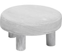 Tabouret pour fleurs Ø 20 cm avec 4 pieds - couleur : blanc lavé