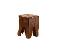 Tabouret - Racine de Teck Massif laqué (Bois Naturel) - UNIKA #155