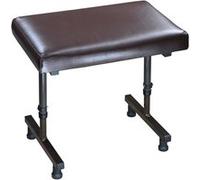 Tabouret repose jambes (avec ou sans roulettes) - VG818 GEF-ROY - FOOTREST - Noir et Marron - Hauteur réglable