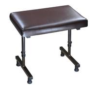 Tabouret repose jambes (avec ou sans roulettes) - VG818 GEF-ROY - FOOTREST - Noir et Marron - Hauteur réglable