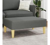 Tabouret Repose-Pied Gris foncé 77x55x31 cm en Tissu Durable, Cadre en contreplaqué Robuste, Design Moderne et Compact pour canapé ou Fauteuil inclinable, siège d'appoint