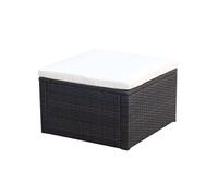 Tabouret repose pied Résine tressée 53 x 53 x 30 cm Marron