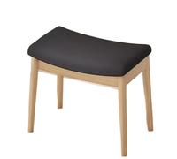 Tabouret Repose-Pieds, Coussin de Selle, Tabouret vanité, Ottoman concave Moderne avec siège rembourré for entrée, Chambre, Patio, Salon pour Chambre à Coucher(Black)