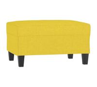 Tabouret Repose-Pieds Jaune Claire 70x55x41 cm Tissu Contreplaqué | Assise moderne, tissu respirant, cadre stable, montage facile, usage polyvalent salon