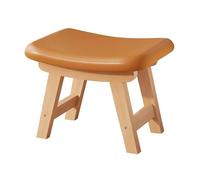 Tabouret Repose-Pieds, Pouf Carré Créatif en Similicuir Griffe de Chat, Petit Repose-Pied, Tabouret d’Entrée pour Salon Maison(Orange)