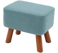 Tabouret Repose-Pieds, Repose-Pieds de Coiffeuse, Repose-Pieds de canapé, Banc à Chaussures Tendance pour Salon, Tabouret carré en Bois Massif, Repose-Pieds pour Adulte, Pouf 40×34