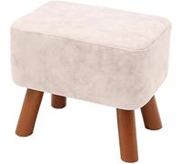 Tabouret Repose-Pieds, Repose-Pieds de Coiffeuse, Repose-Pieds de canapé, Banc à Chaussures Tendance pour Salon, Tabouret carré en Bois Massif, Repose-Pieds pour Adulte, Pouf 40×34