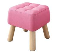 Tabouret repose-pieds rose pour bureau ou table basse, banc polyvalent pour changer de chaussures, siège bouffant de salon, 34 cm, idéal pour la décoration de la chambre à coucher et du salon