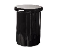 Polspotten Tabouret Roman noir H x Ø 46,5x35,5xm