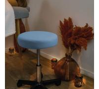 Vivezen - Tabouret Rond à roulettes réglable en Hauteur de 43.5 à 60.5 cm et pivotable à 360 - Plusieurs Coloris Disponibles