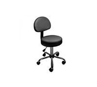 Vivezen Tabouret rond à roulettes, dossier réglable 50–64 cm, pivotant 360° - 2 coloris