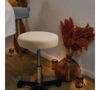 Vivezen - Tabouret rond - Réglable 43,5–60,5 cm - Pivotant 360° - À roulettes - Plusieurs coloris