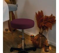 Vivezen - Tabouret Rond à roulettes réglable en Hauteur de 43.5 à 60.5 cm et pivotable à 360 - Plusieurs Coloris Disponibles
