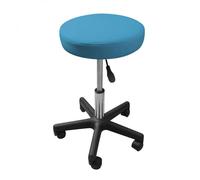 Vivezen Tabouret rond à roulettes réglable 43,5–60,5 cm pivotant 360° – Plusieurs coloris