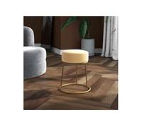 Tabouret rond Abricot Velours340257