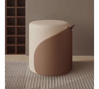 Tabouret rond avec coussin doux, design rotatif, parfait pour la chambre, le salon, le dortoir, les petits espaces - Fourrure élégante et confortable