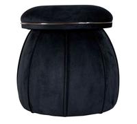 Tabouret Rond Design "Corin" 55cm Noir & Gris