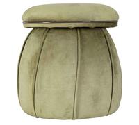 Tabouret Rond Design "Corin" 55cm Vert & Gris