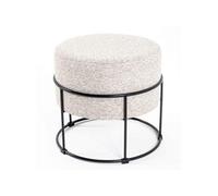 Tabouret Rond Design "Socle" 48cm Naturel