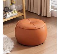 Tabouret rond empilable haut de gamme, cadre en bois massif avec repose-pieds épais, design créatif pour salon, balcon, chambre à coucher