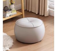 Tabouret rond empilable haut de gamme, cadre en bois massif avec repose-pieds épais, design créatif pour salon, balcon, chambre à coucher