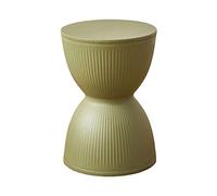 Tabouret rond en plastique, antidérapant et étanche, design créatif sablier pour maquillage, salon, chambre à coucher, cuisine, 30 x 43 cm, solution d'assise élégante et fonctionnelle