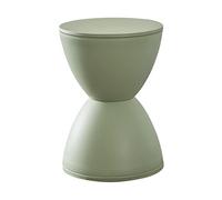 Tabouret Rond en Plastique, Tabouret D'appoint en Sablier Moderne et Contemporain, Table D'appoint Moderne pour Usage Intérieur et Extérieur, Tabouret de Mode pour Salon, Chambre à Coucher,(Vert)