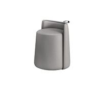 Tabouret rond en tissu pour salon, tabouret de coiffeuse minimaliste, petit fauteuil d'appoint blanc et gris, idéal pour canapé simple et décoration moderne, design en maille rouge