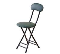 Tabouret rond et pliable à haut dossier compact et rembourré pour la maison Vert 47 cm