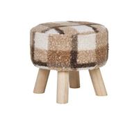 Tabouret rond mélange de marrons Ø 31 x 29 cm