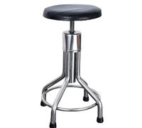 Tabouret rond moderne à roulettes avec repose-pieds réglable en hauteur pour spa, dessin, tatouage, travail, massage, travail - Petite taille (noir) (B)